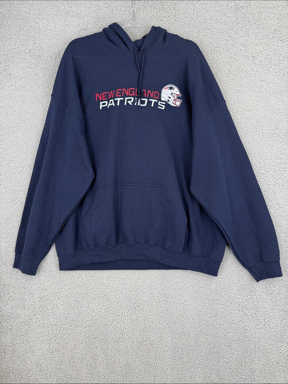 New England Patriots Hoodie Men’s 2XL blue long sleeve kangaroo pocket NFL